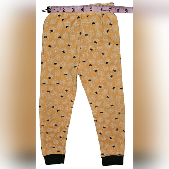 Burt’s Bees Kids Halloween Spider Pajamas Orange Black Organic Cotton Sz 3T - Picture 4 of 15